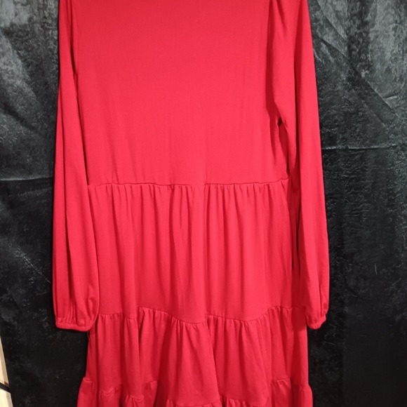 NWT red midi dress by BiuBiu size small - Picture 4 of 5